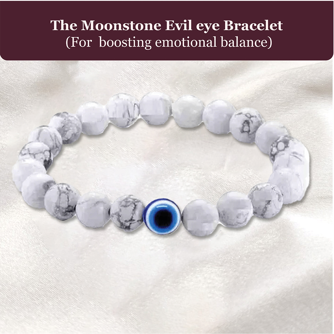 THE MOONSTONE EVIL EYE BRACELET rratnaidhii