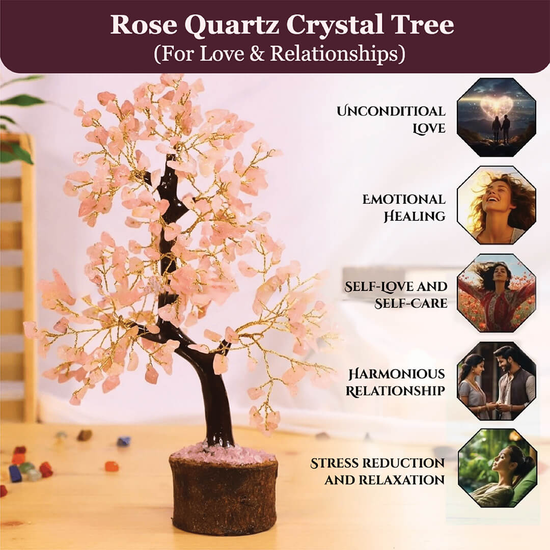 THE ROSE QUARTZ CRYSTAL TREE rratnaidhii