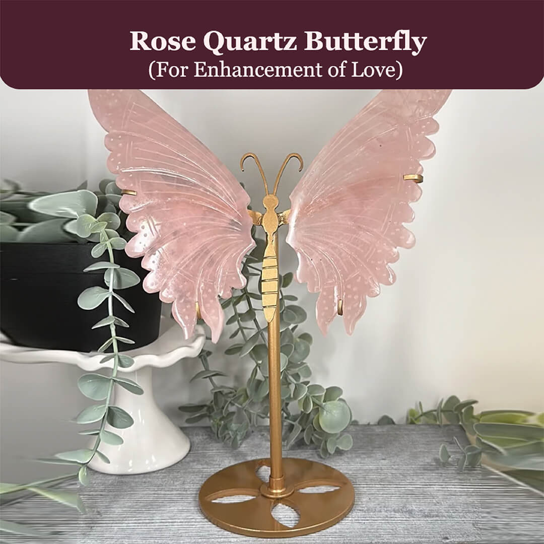 THE ROSE QUARTZ BUTTERFLY (Large) rratnaidhii