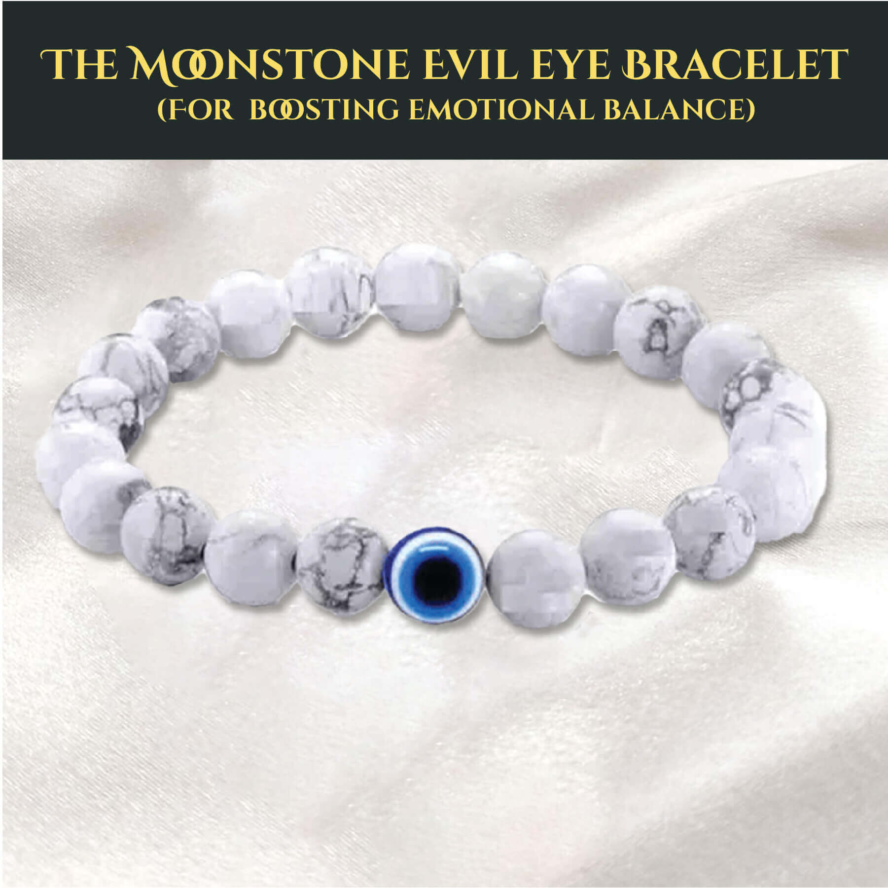 THE MOONSTONE EVIL EYE BRACELET rratnaidhii