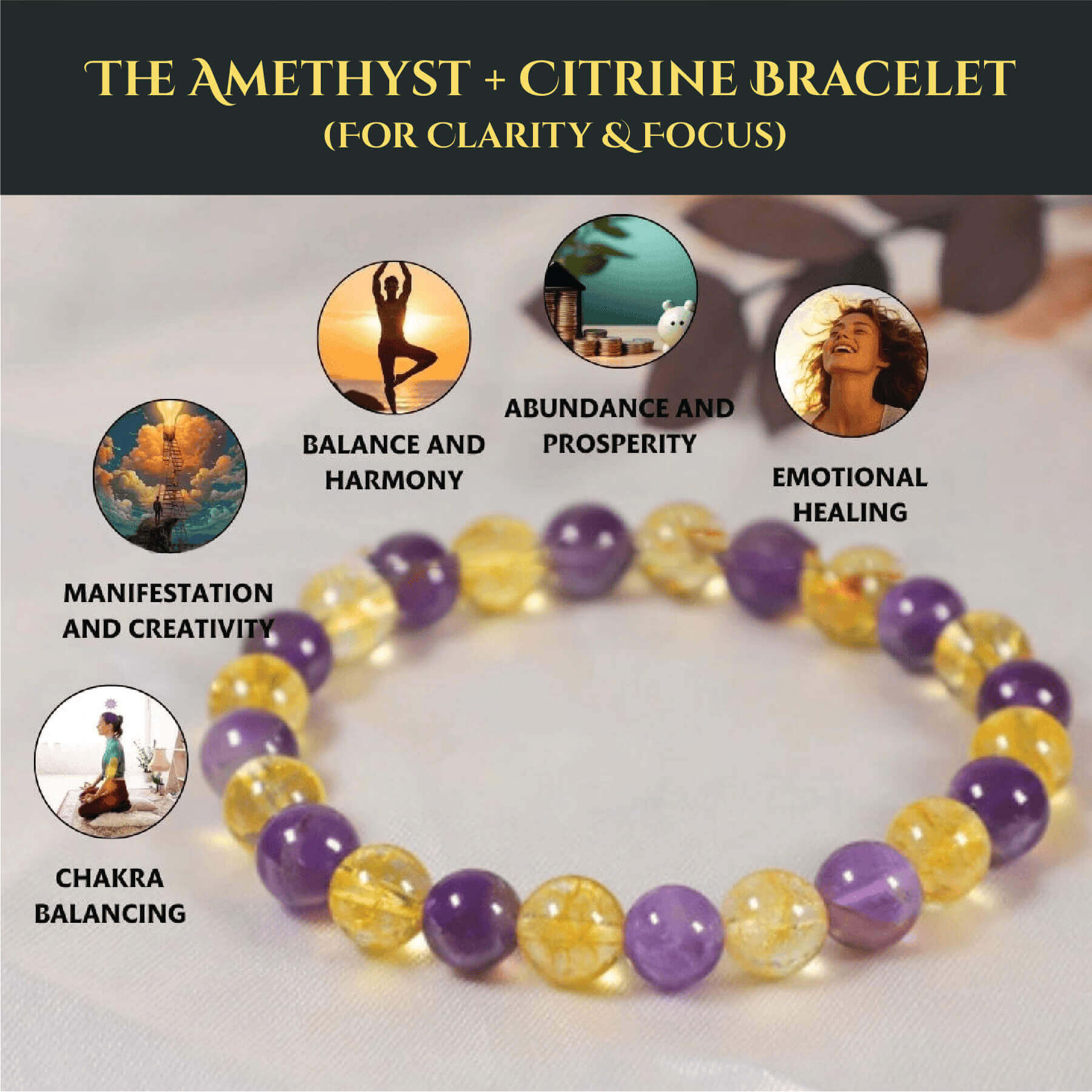 THE AMETHYST + CITRINE BRACELET rratnaidhii
