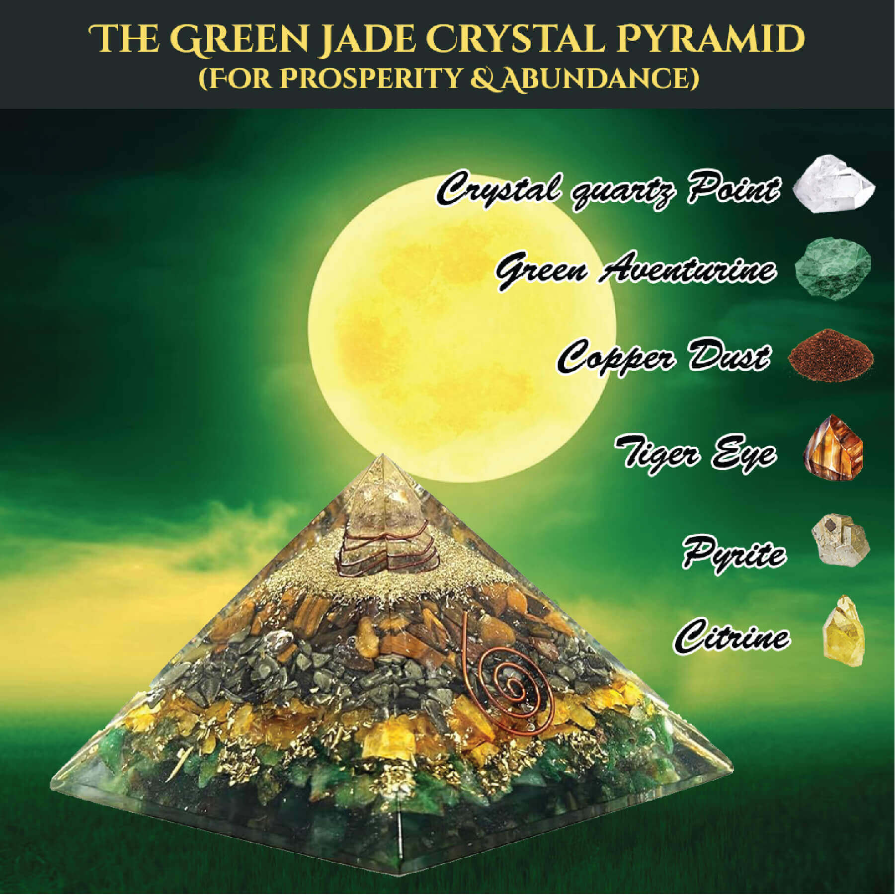 THE GREEN JODE CRYSTAL PYRAMID rratnaidhii