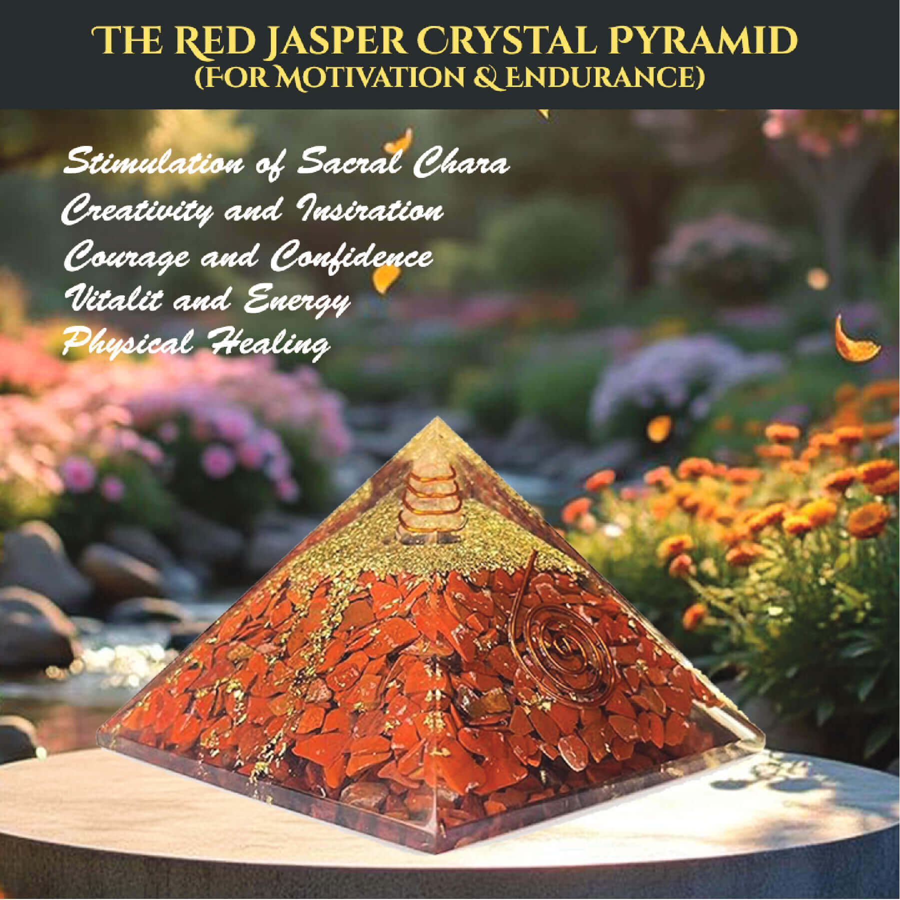 THE RED JASPAR CRYSTAL PYRAMID rratnaidhii