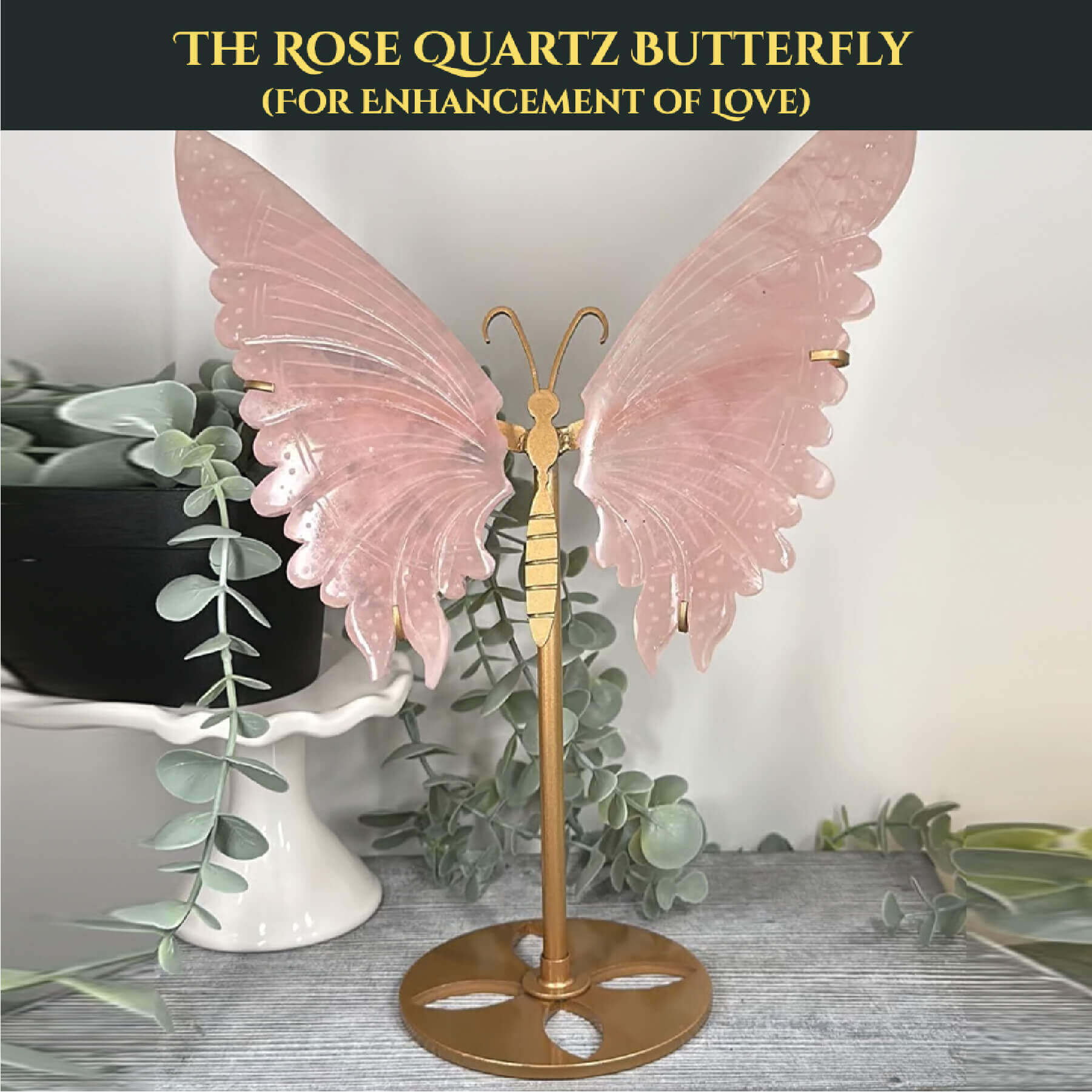 THE ROSE QUARTZ BUTTERFLY (Large) rratnaidhii