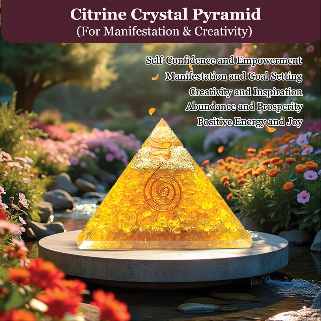 Citrine Crystal Pyramid rratnaidhii