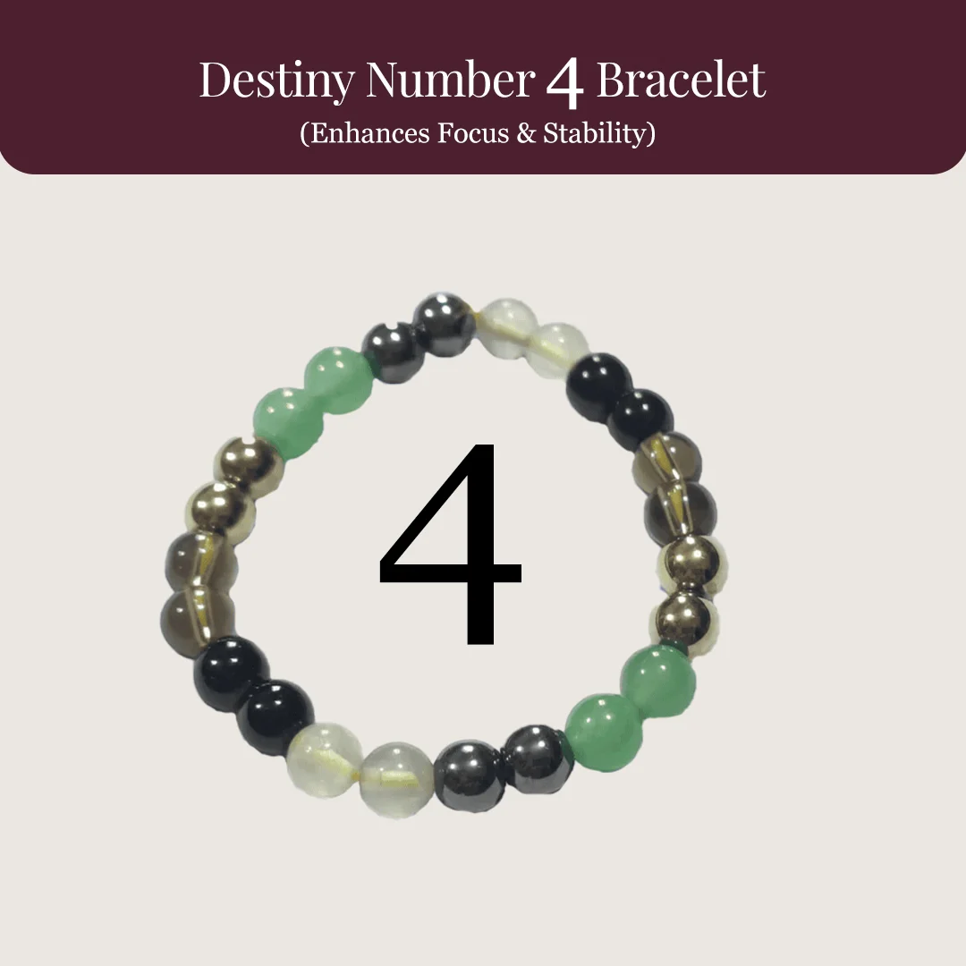 Destiny Number 4 Bracelet rratnaidhii