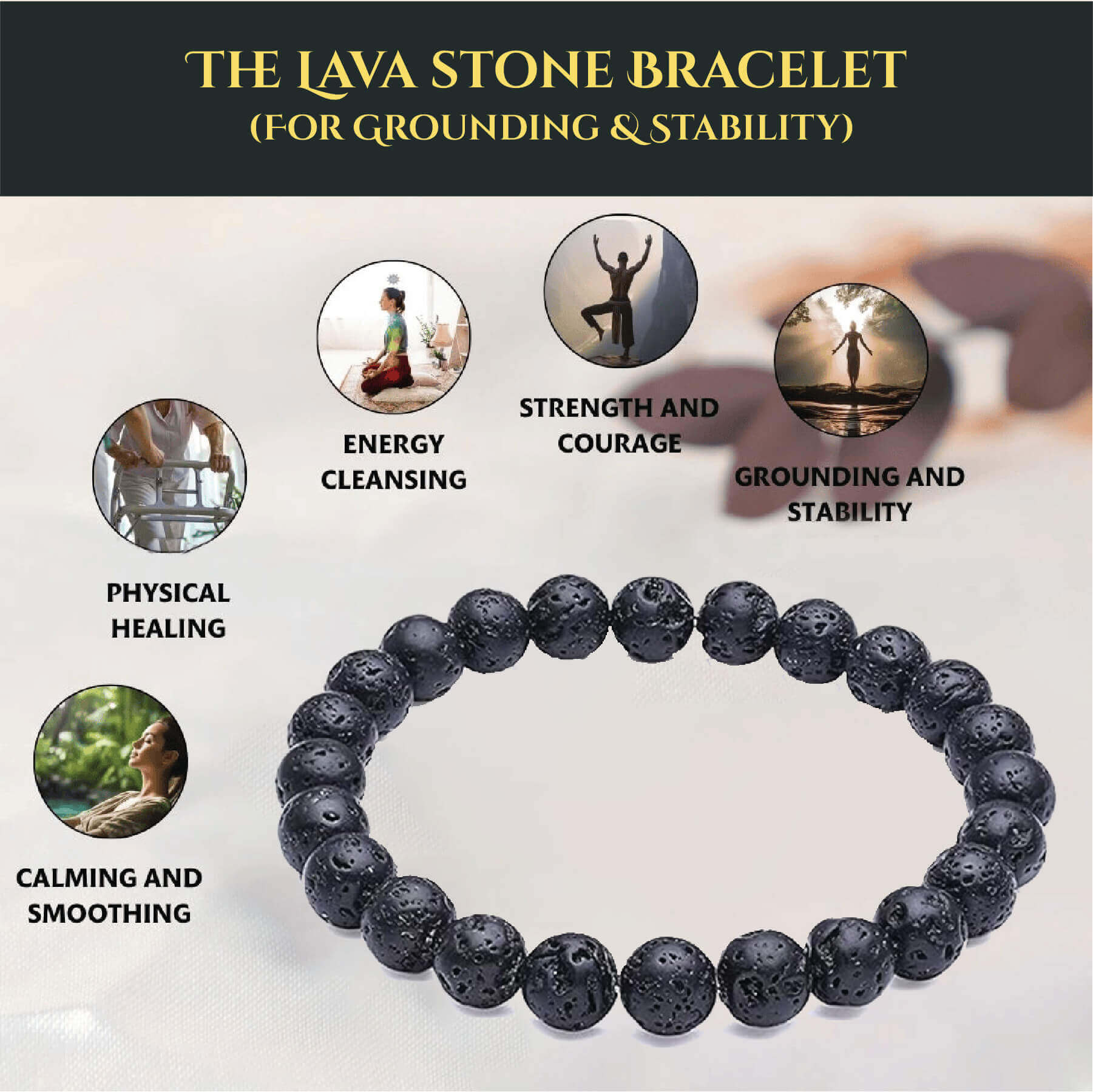 THE LAVA STONE BRACELET rratnaidhii