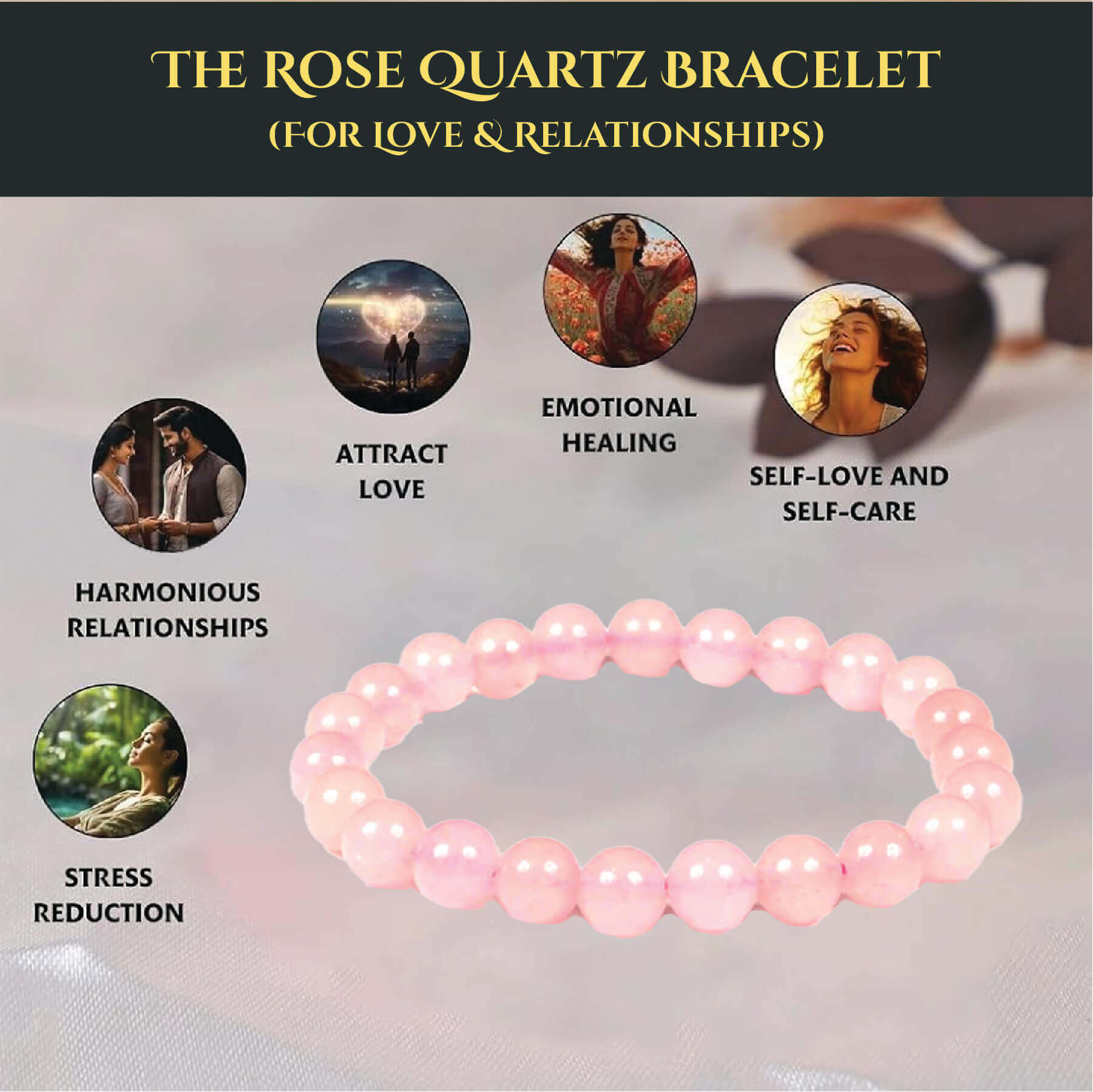 THE ROSE QUARTZ BRACELET rratnaidhii