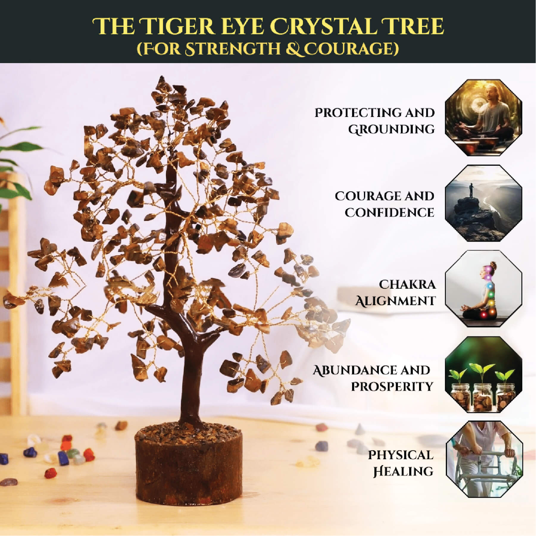 THE TIGER EYE CRYSTAL TREE rratnaidhii