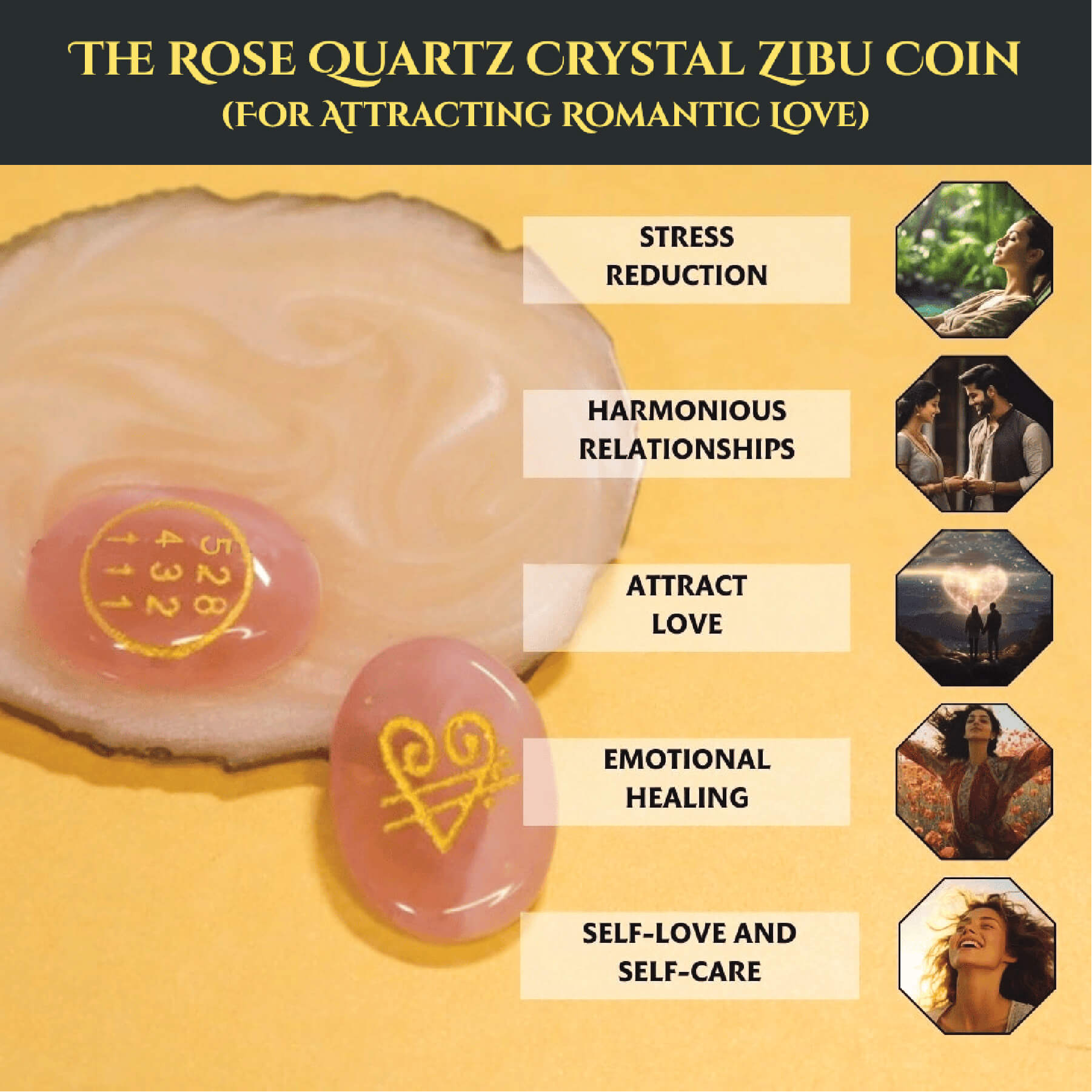 THE ROSE QUARTZ CRYSTAL ZIBU COIN rratnaidhii