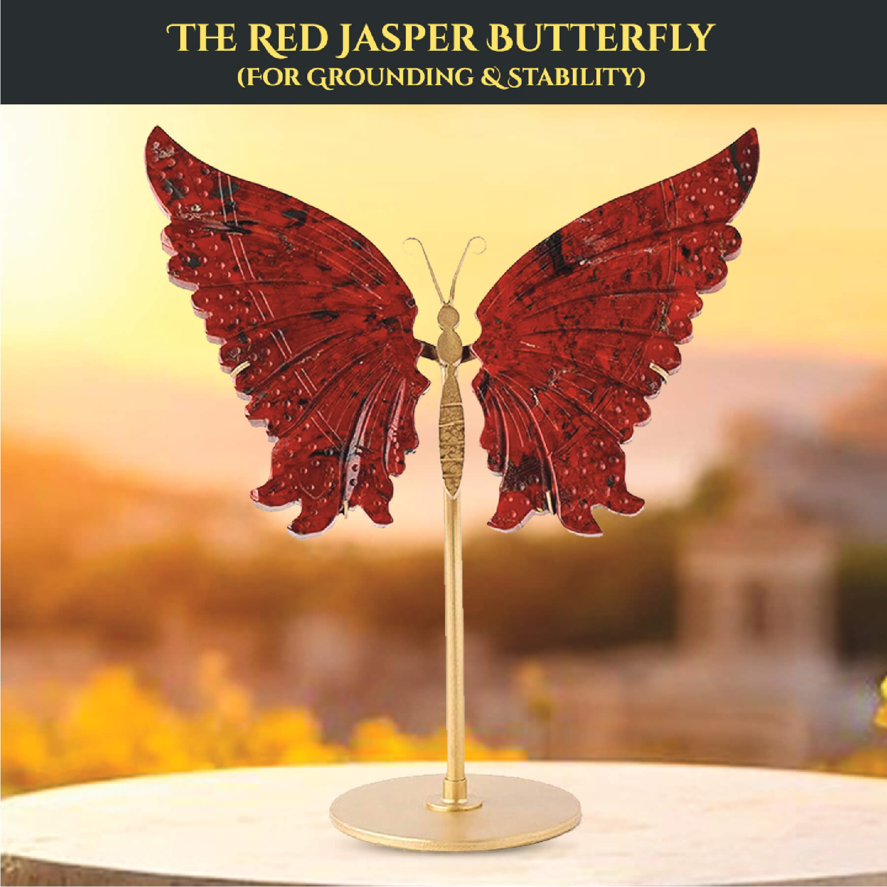 THE RED JASPER BUTTERFLY (Large) rratnaidhii