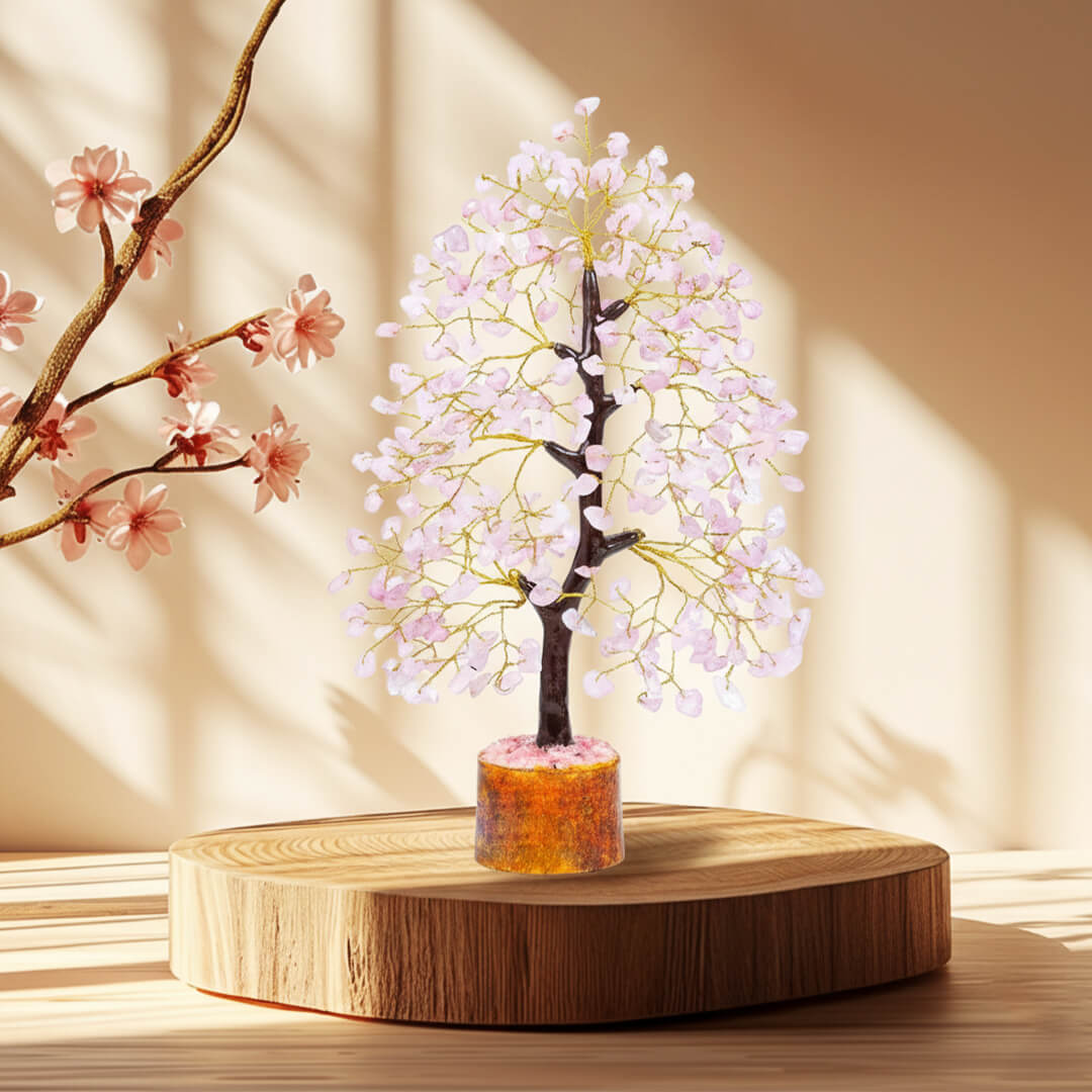 THE ROSE QUARTZ CRYSTAL TREE rratnaidhii