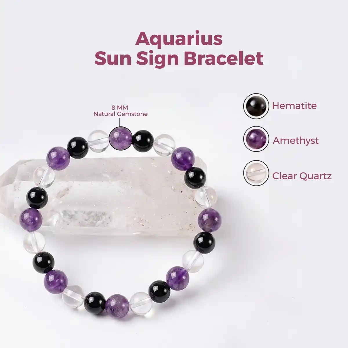 Aquarius Sun Sign Bracelet By Rratnanidhii