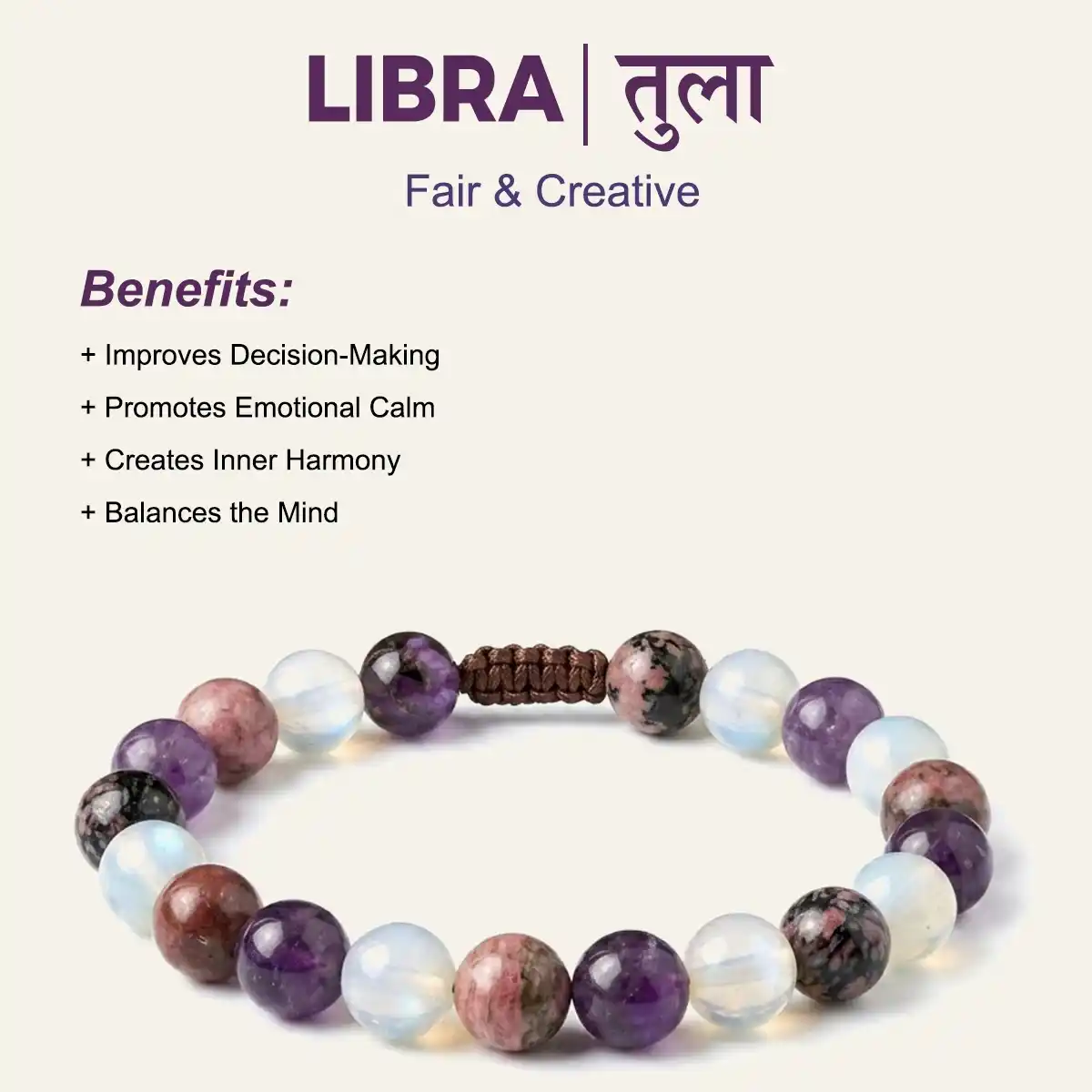 Libra Sun Sign Bracelet By Rratnanidhii