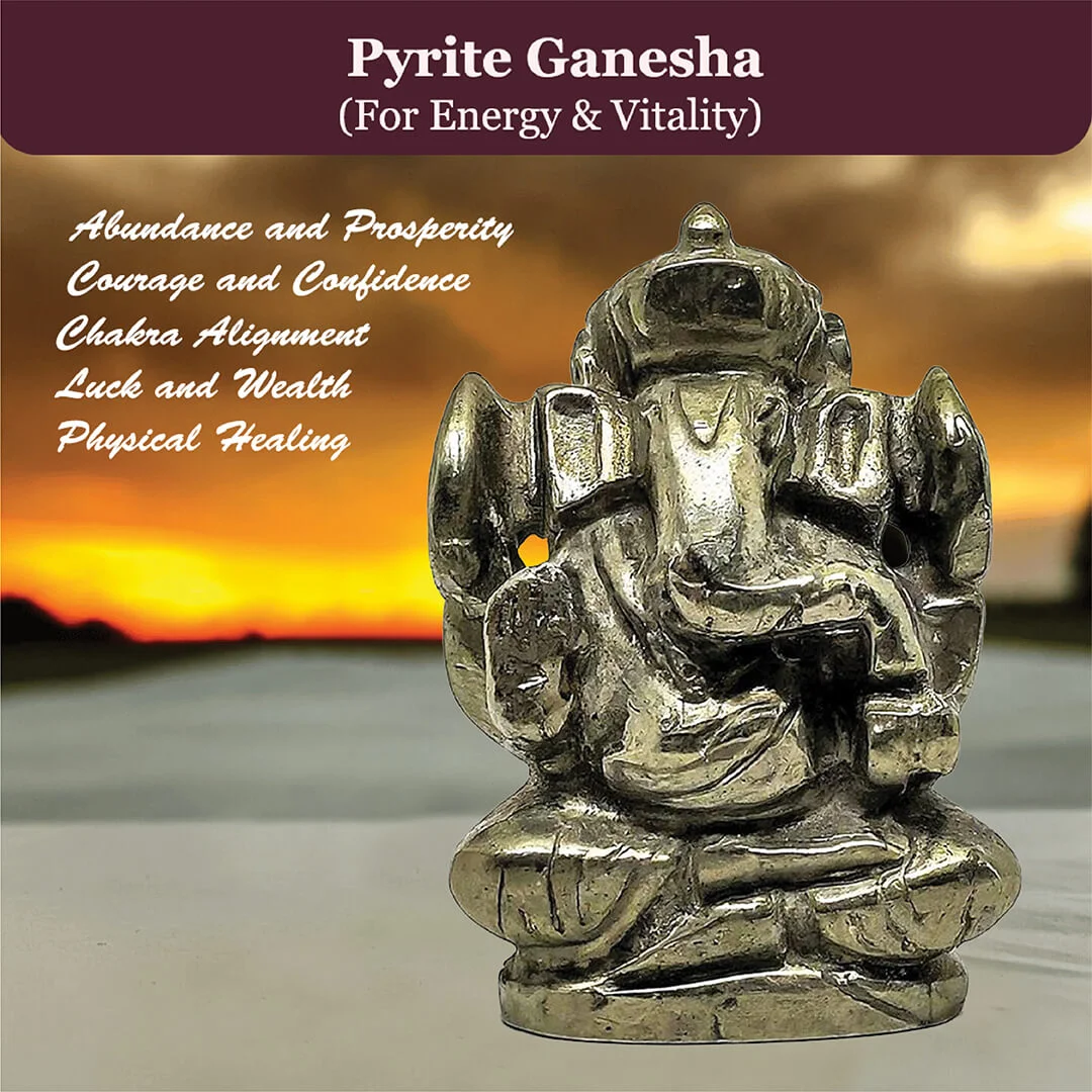 Pyrite Ganesha Statue