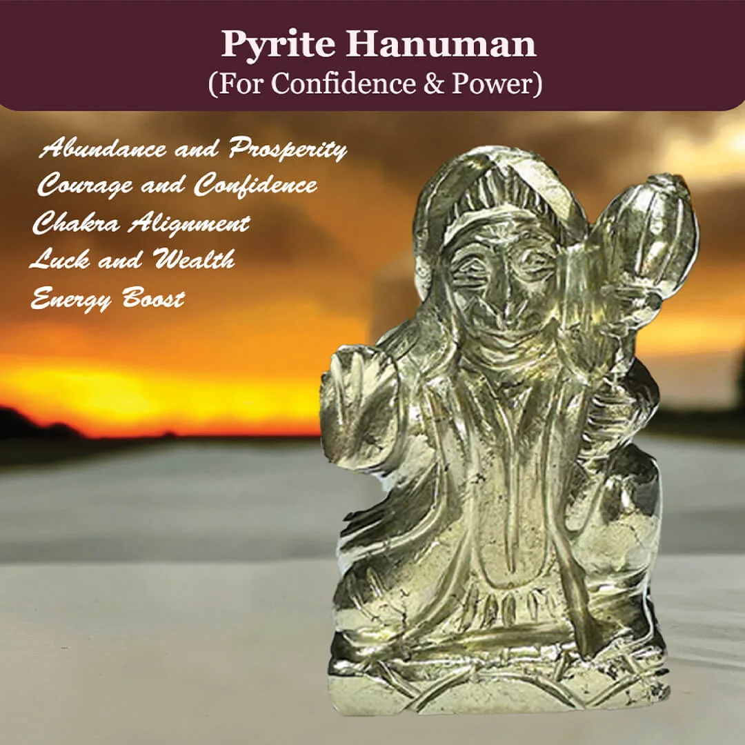 Pyrite Hanuman Statue