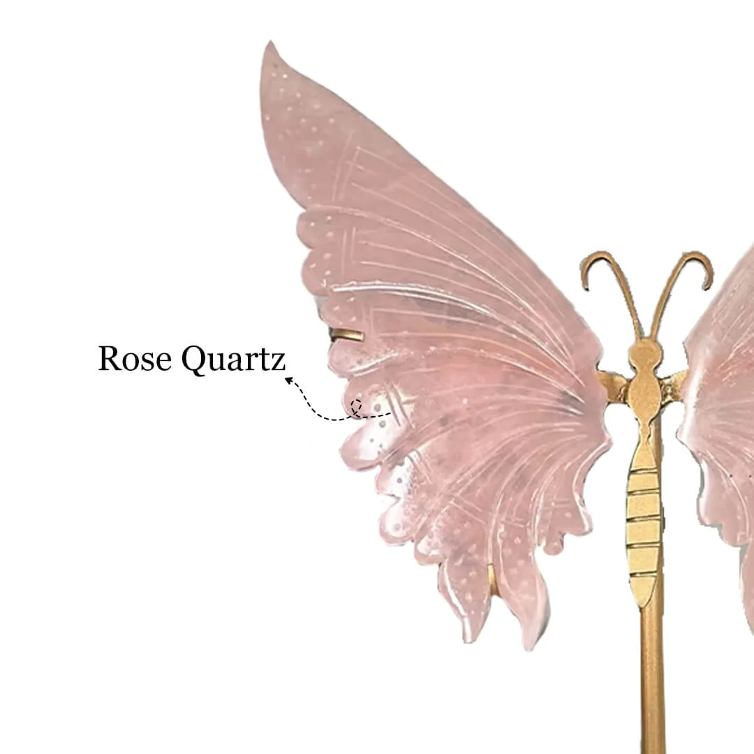 Rose Quartz Butterfly