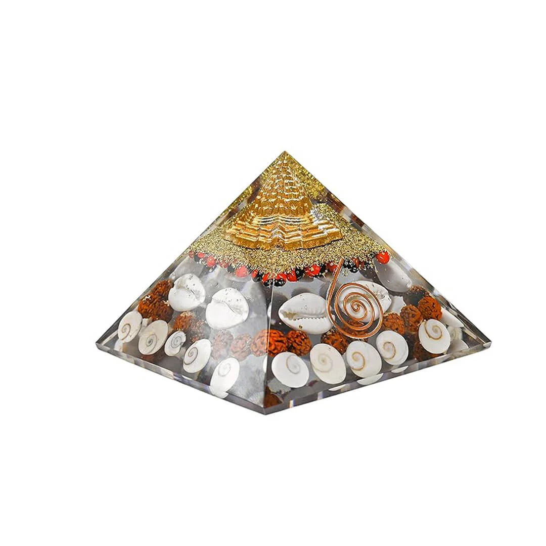 Rudraksha Gomti Crystal Pyramid