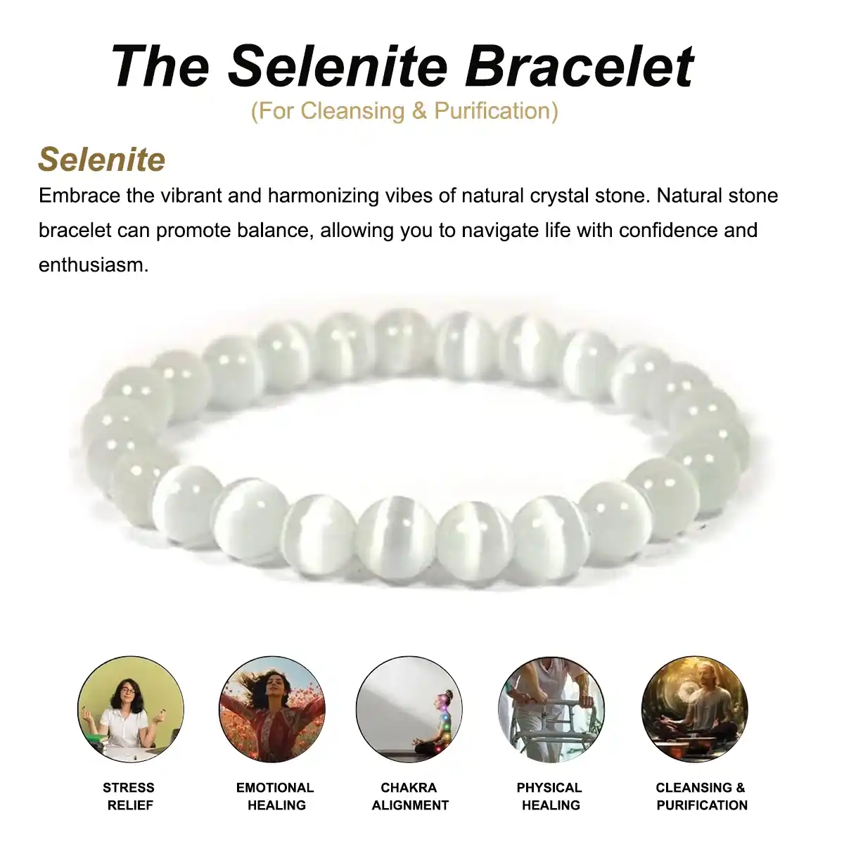 Selenite Bracelet By Rratnanidhii