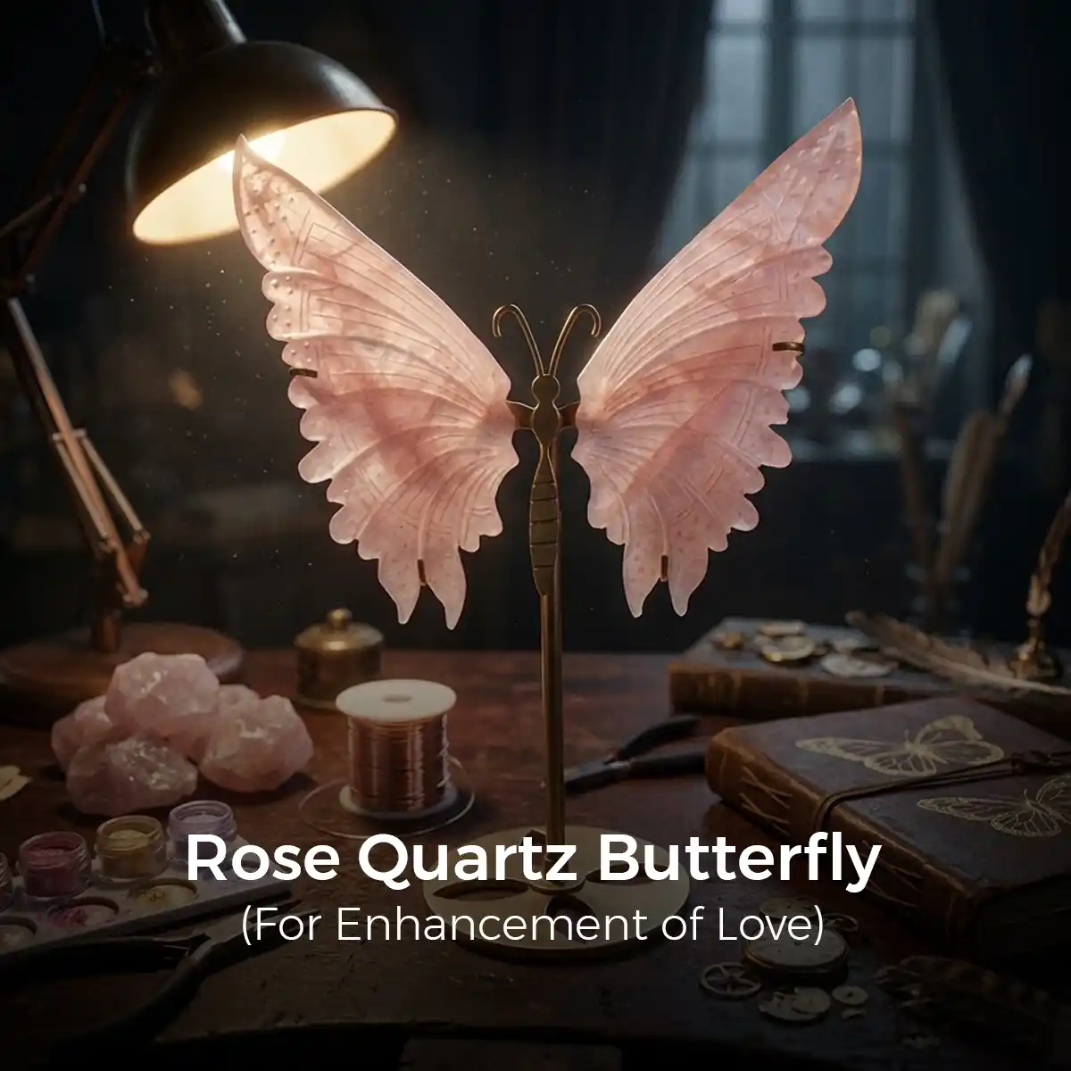 Rose Quartz Butterfly By Rratnanidhii