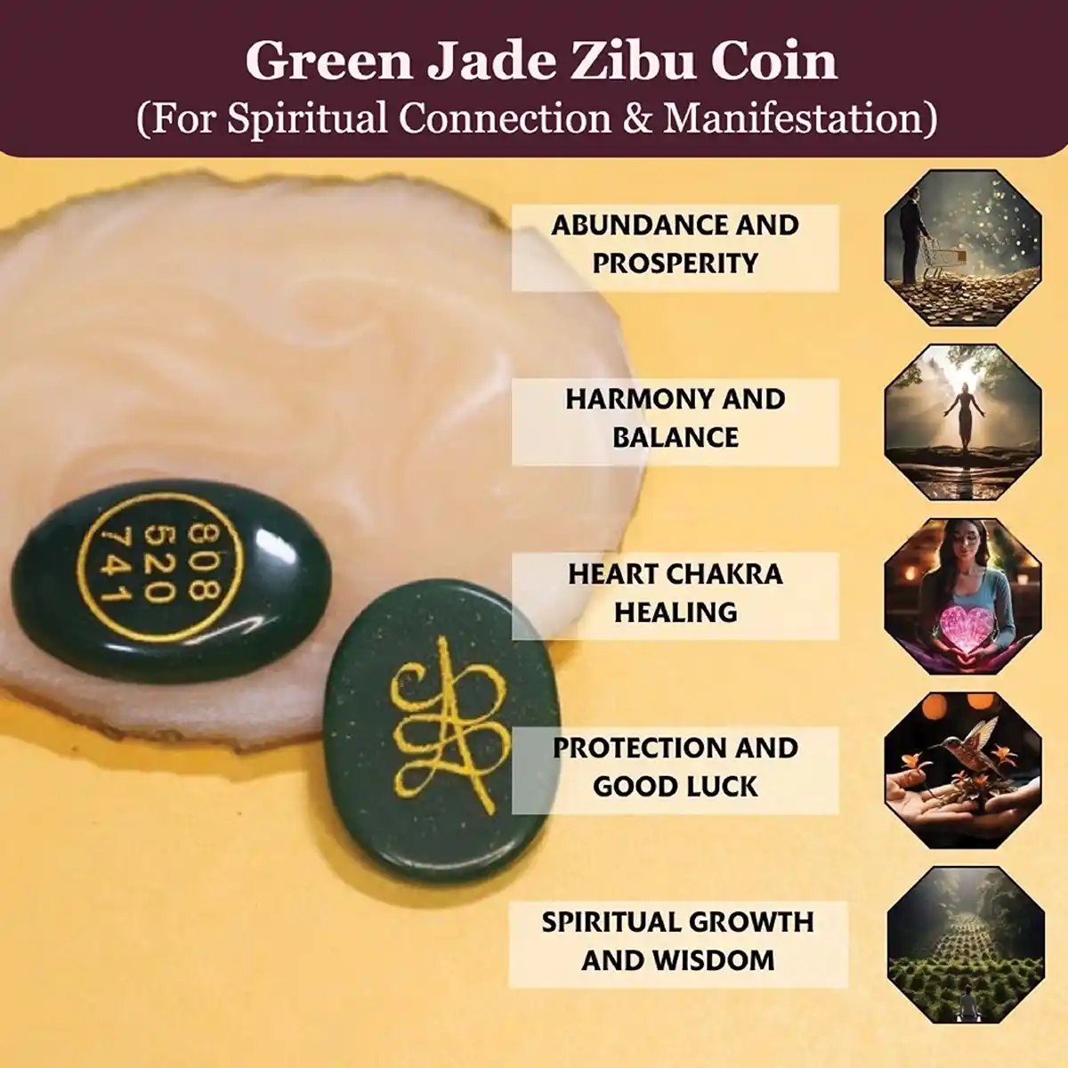 Green Jade Zibu Coin By Rratnanidhii