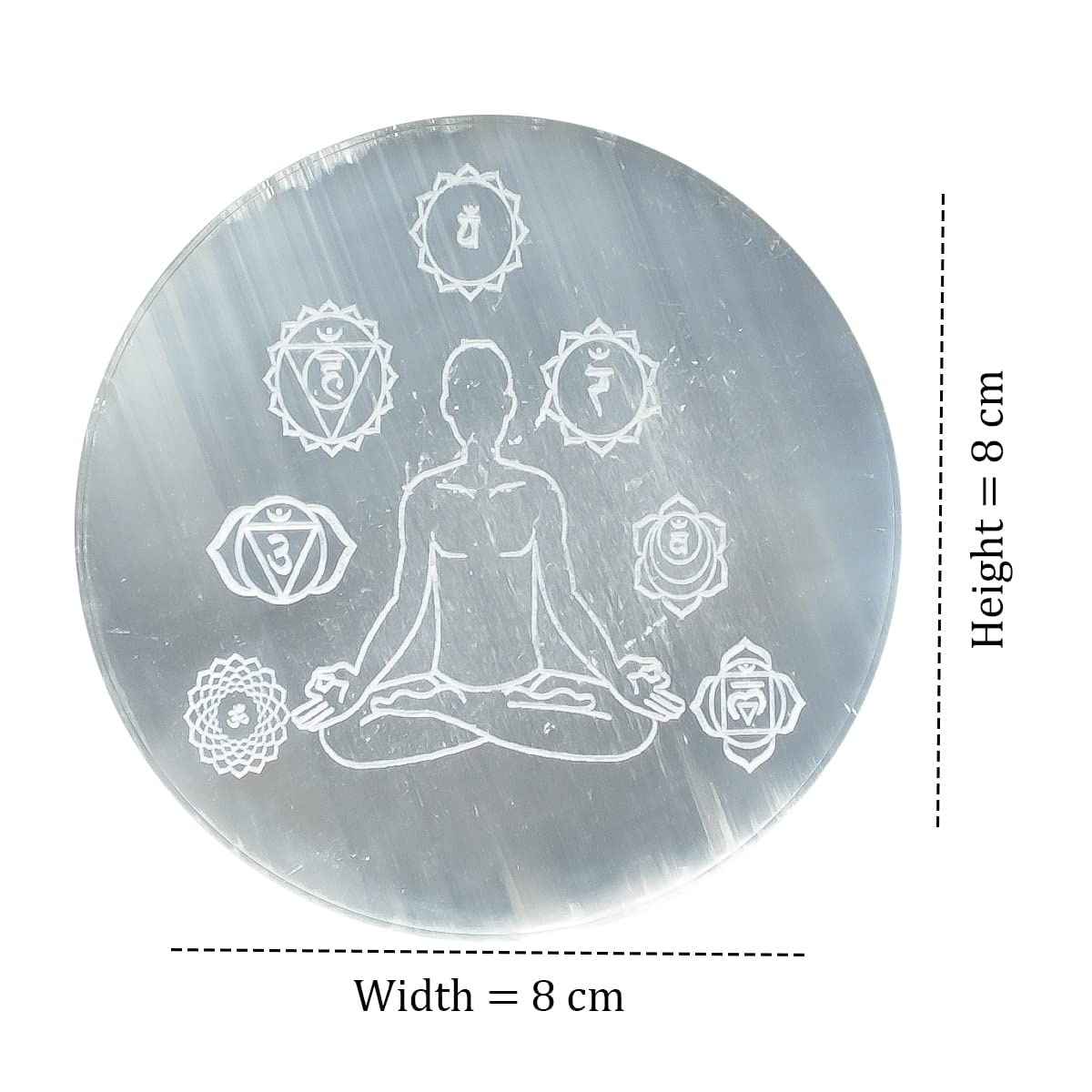 Seven Chakra Selenite Charging Plate (Human Figure)
