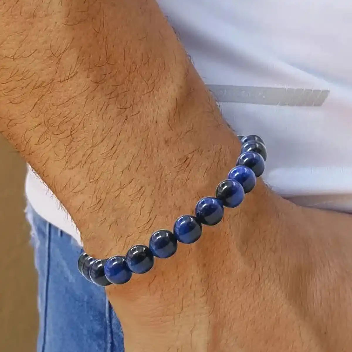 Blue Tiger Eye Bracelet By Rratnanidhii