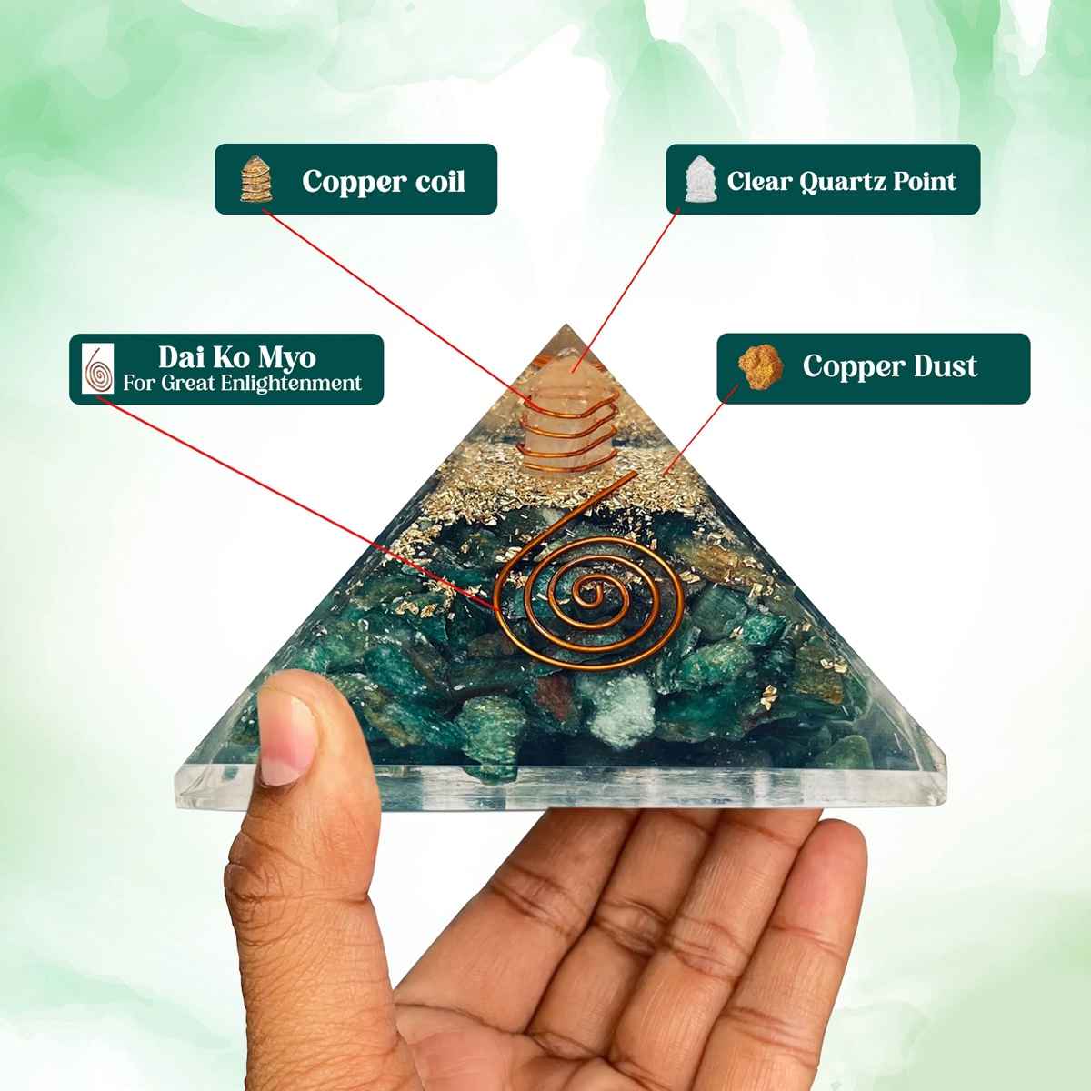 Green Aventurine Crystal Pyramid By Rratnanidhii