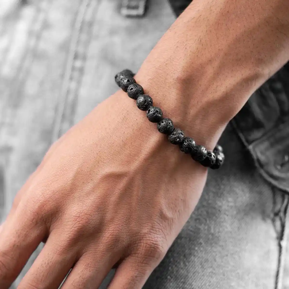 Lava Stone Bracelet By Rratnanidhii