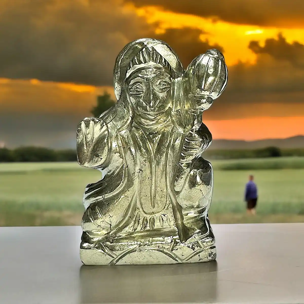 Pyrite Hanuman Idol By Rratnanidhii