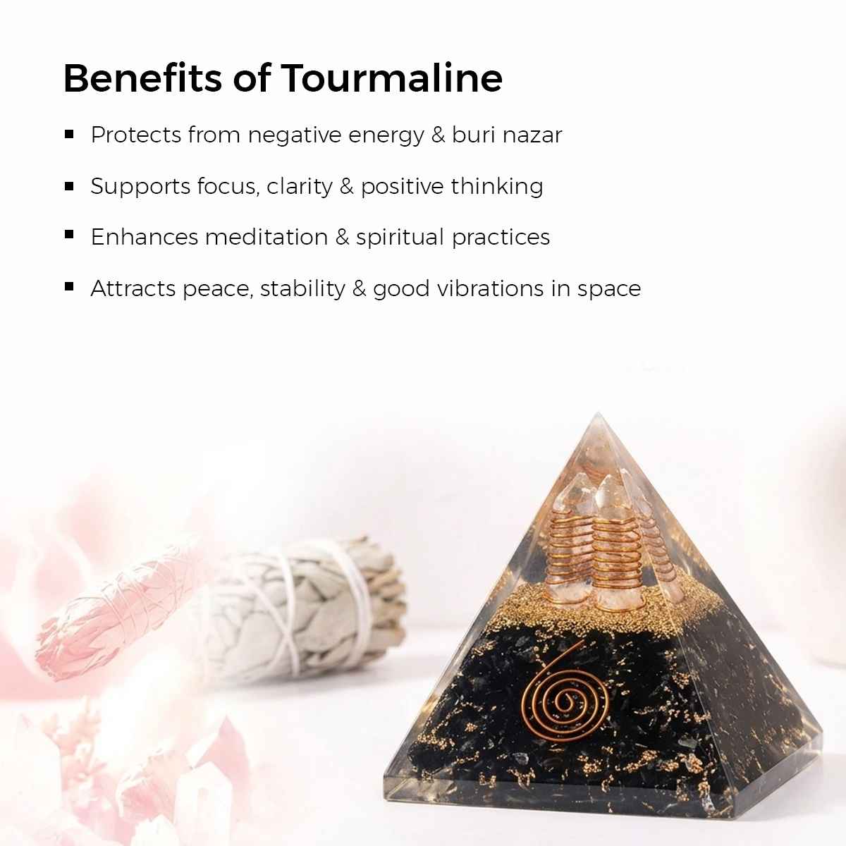Black Tourmaline Orgone Pyramid By Rratnanidhii