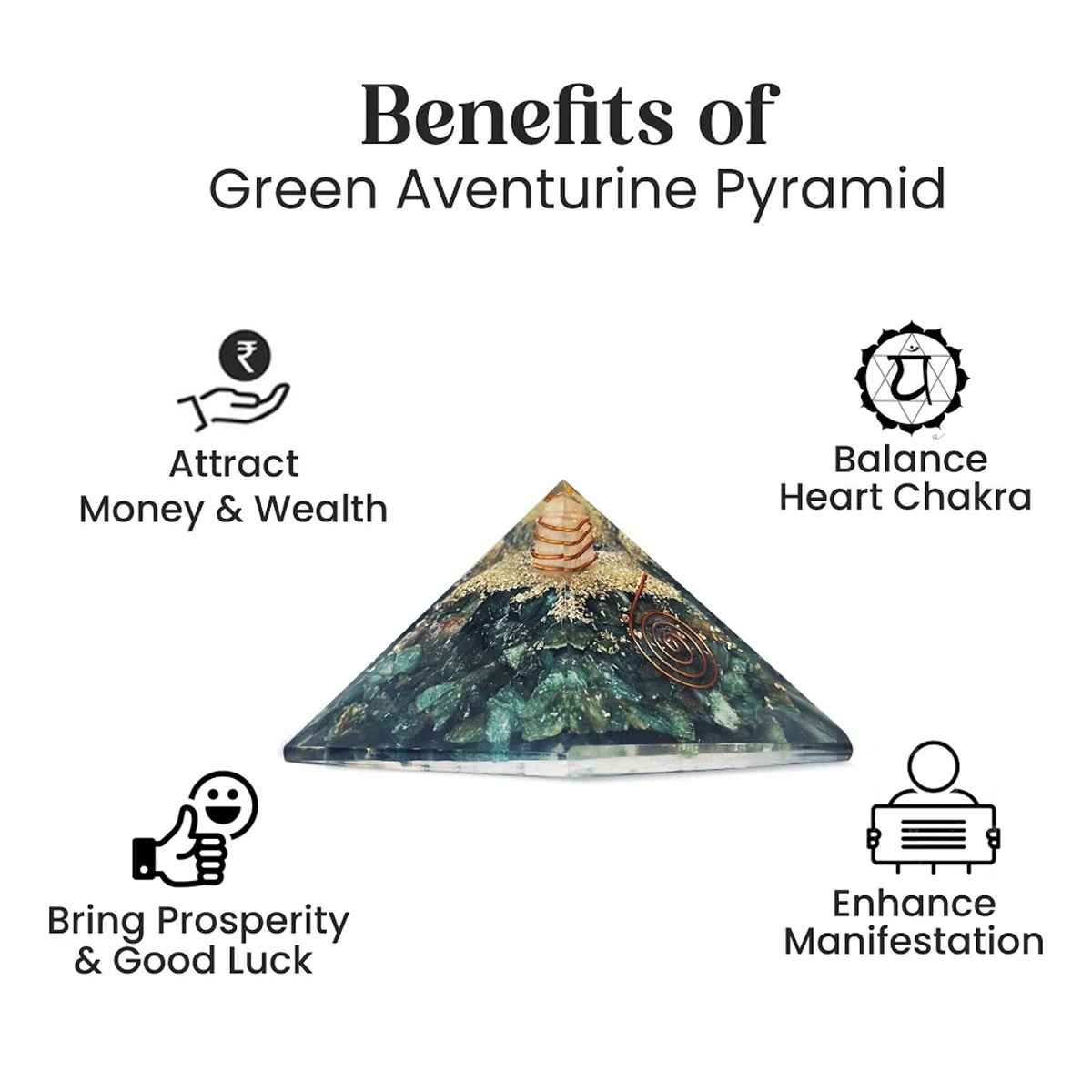 Green Aventurine Crystal Pyramid By Rratnanidhii