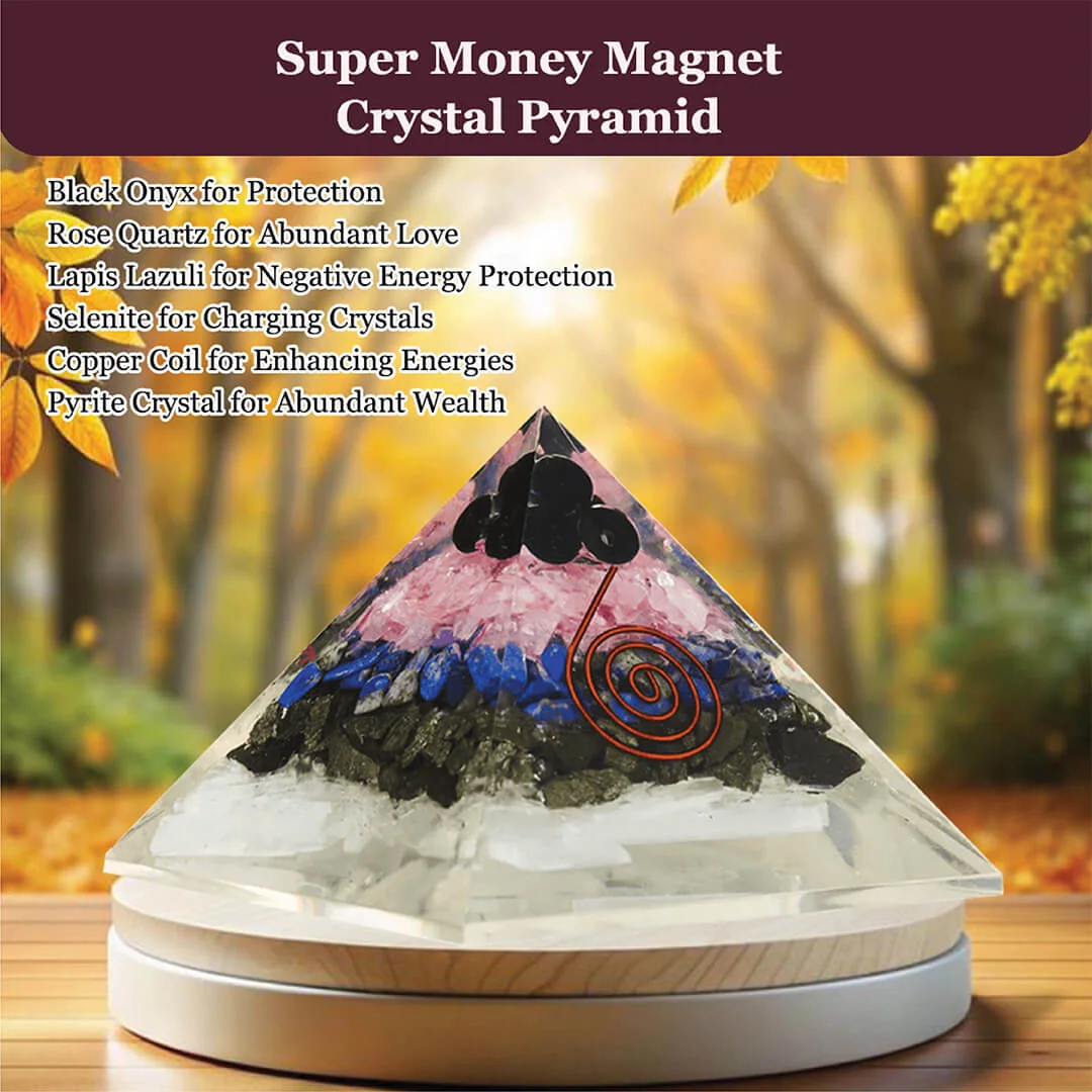 Super Money Magnet Crystal Pyramid rratnaidhii